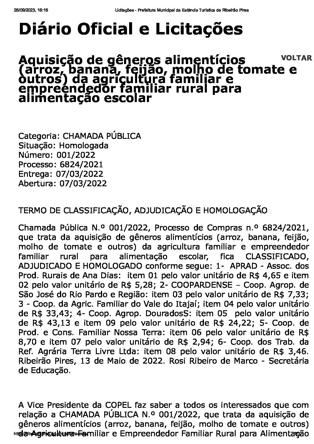 Aquisição de gêneros alimentícios 26092023