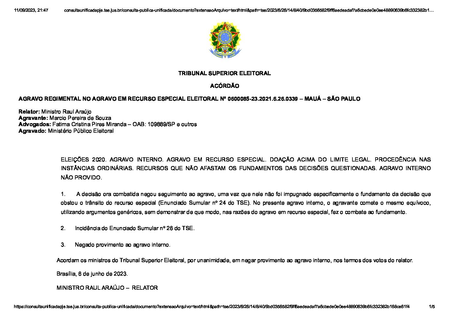 acordão mácio souza 11092023