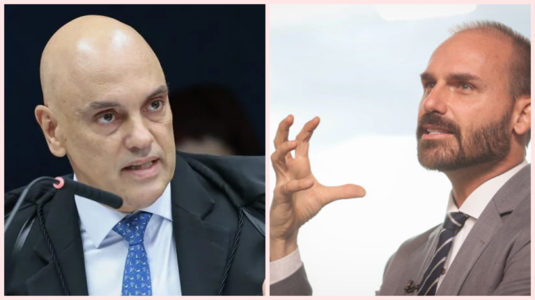 Alexandre de Moraes e Eduardo Bolsonaro