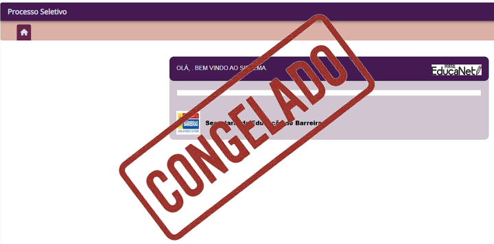 Congelado inscricao processo seletivo Barreiras 21052025