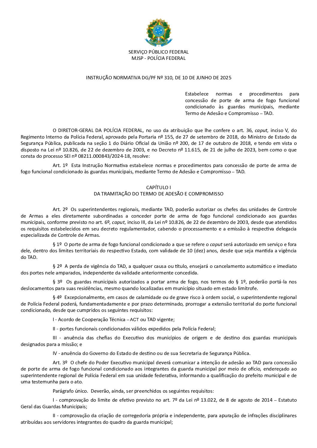 Instrução Normativa 3102025