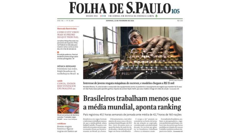 Brasileiro trabalha menos que a média mundial