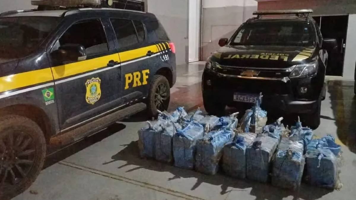 Droga foi apreendida na BR 135, em São Desidério Foto Polícia Rodoviária Federal 17032026