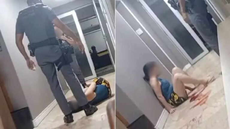 PM que agrediu mulher em SP. Foto reprodução