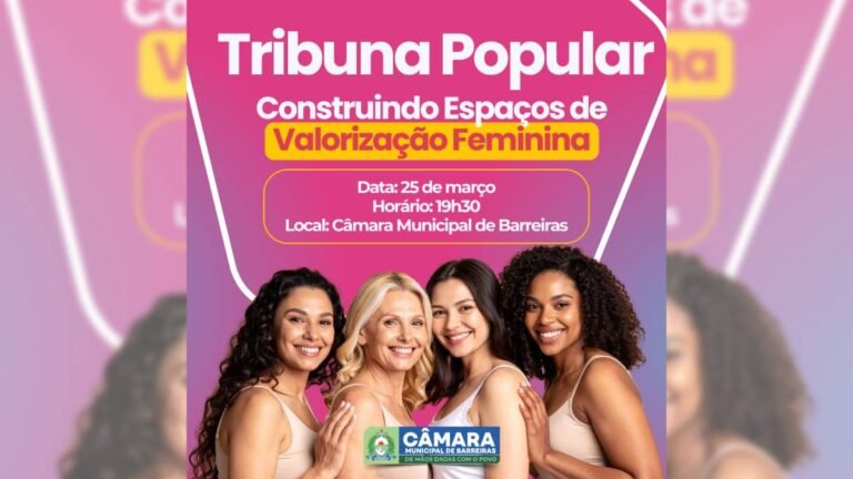 Tribuna Popular em Barreiras debate valorização feminina e amplia espaço de escuta na Câmara