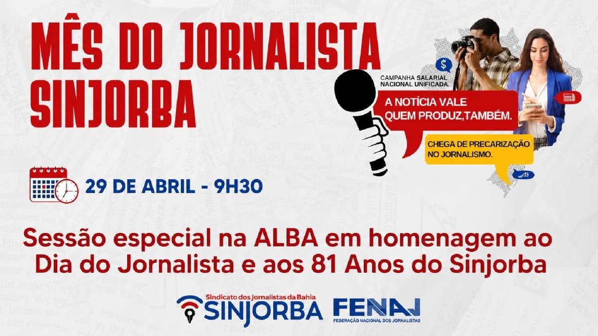 ALBA realiza sessão solene em homenagem aos 81 anos do Sinjorba e ao Dia do Jornalista 1