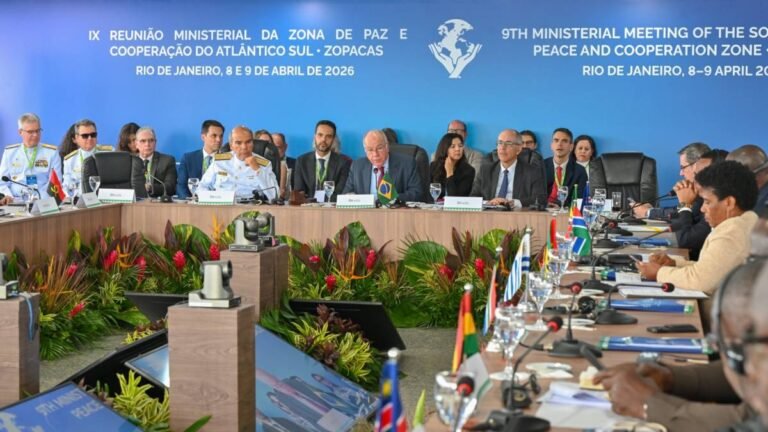 O Ministro Mauro Vieira discursa no encerramento da IX Reunião Ministerial da ZOPACAS, no Rio de Janeiro