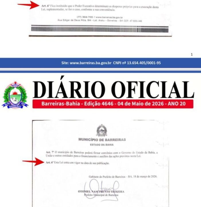 Artigo 6º sendo repetido