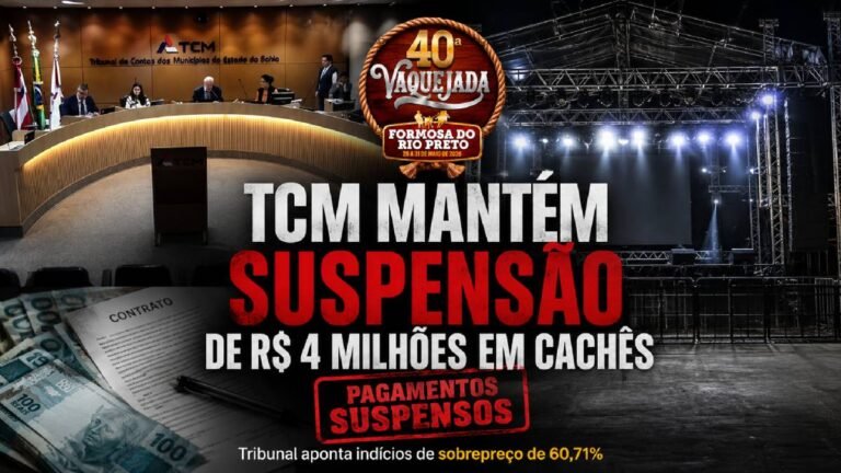 Às vésperas da Vaquejada, TCM confirma suspensão de R$ 4 milhões em shows de Formosa do Rio Preto