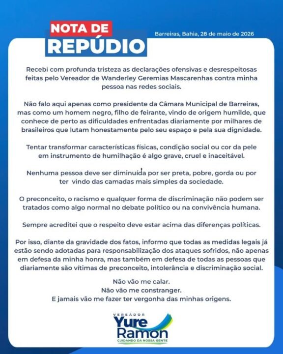 Nota de Repúdio 28052026
