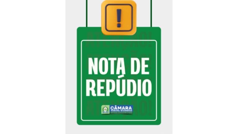 Nota de Repúdio da Câmara Municipal de Vereadores 28052026