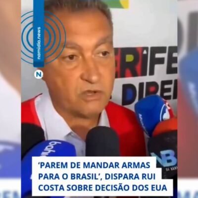 Rui Costa cobra ação dos EUA contra tráfico de armas e afirma que 80% dos fuzis apreendidos no Brasil têm origem americana