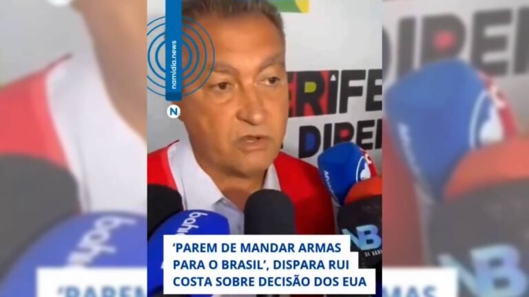 Rui Costa cobra ação dos EUA contra tráfico de armas e afirma que 80% dos fuzis apreendidos no Brasil têm origem americana