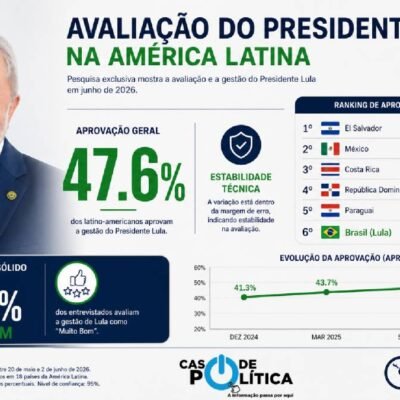 Lula mantém fôlego e segura 6ª posição entre presidentes melhor avaliados da América Latina